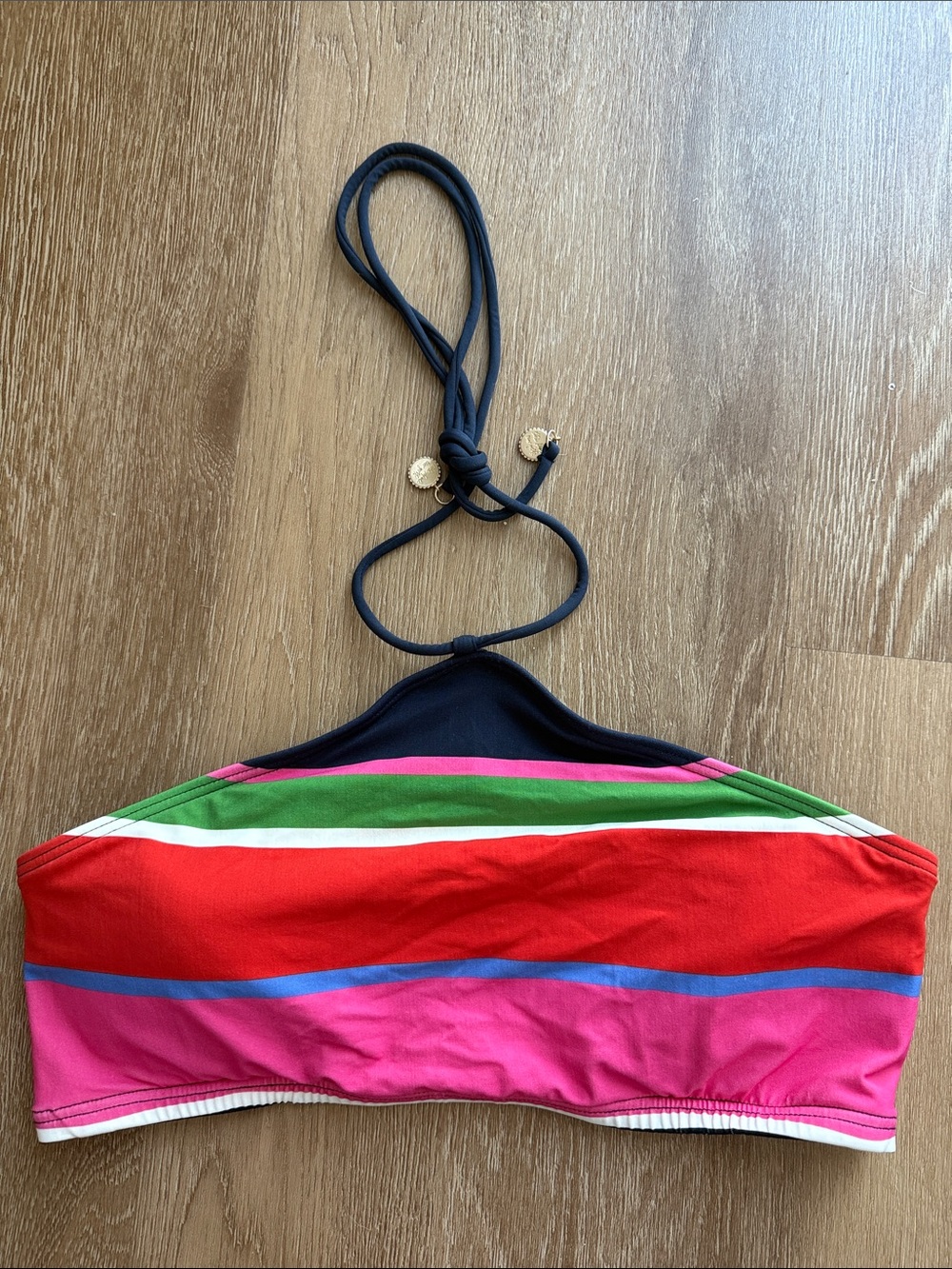 Kate Spade Multicolor Stripe Bandeau Swim Top